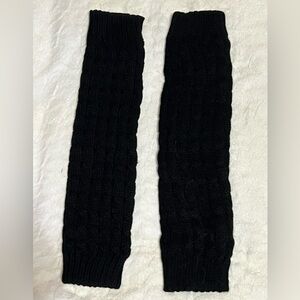 Black Knit Women's Leg Warmers
